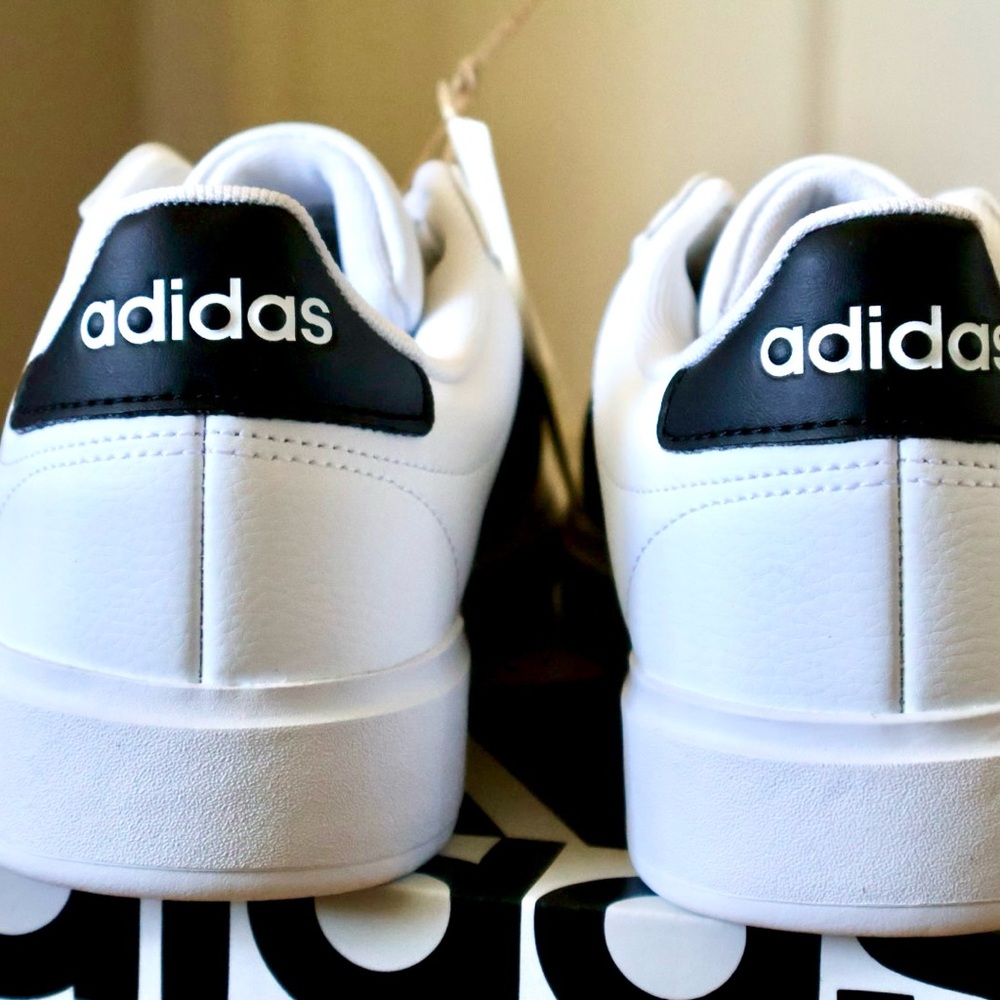 Adidas Grand Court White and Black Shoes - Picture 4 of 7